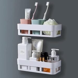 Bathroom Organizer, Self Adhesive Bathroom Shelves for Wall, Washroom Organizer, Bathroom Rack Stand Without Drilling